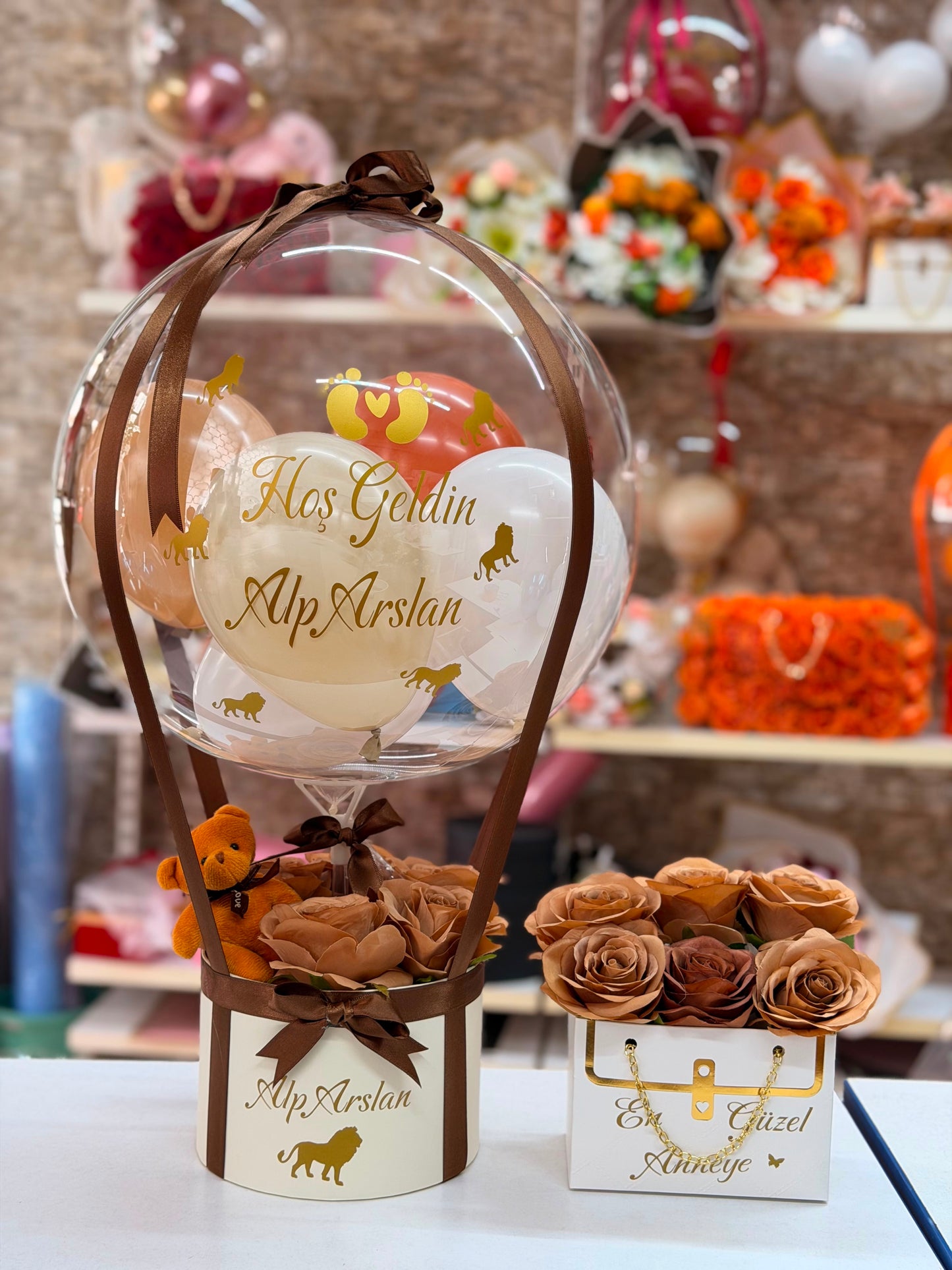 Premium İlk Nefes Balon Seti – Hoş Geldin Bebek Lüks Hediye