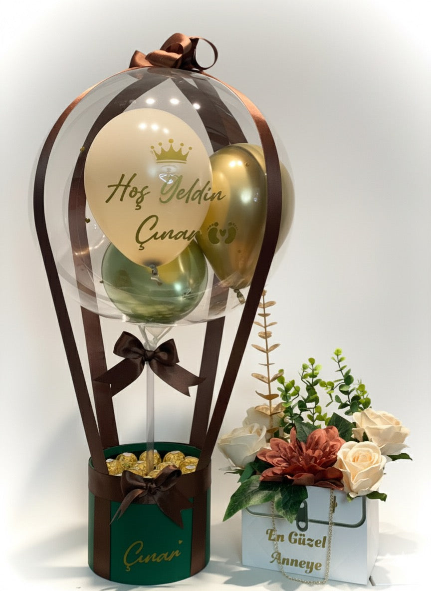 Yeşil Gold Anne Bebek Hediye seti