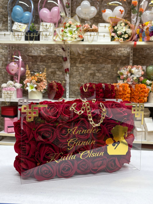 47’li Premium Kırmızı Gül Kutusu – Anneler Günü Özel Tasarım