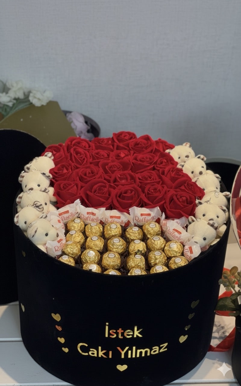 Lüks Çiçek Kutusu Büyük Boy