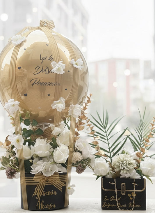 Doğum Günü & Yıl Dönümü Premium Hediye Balon Kutusu – Kişiye Özel