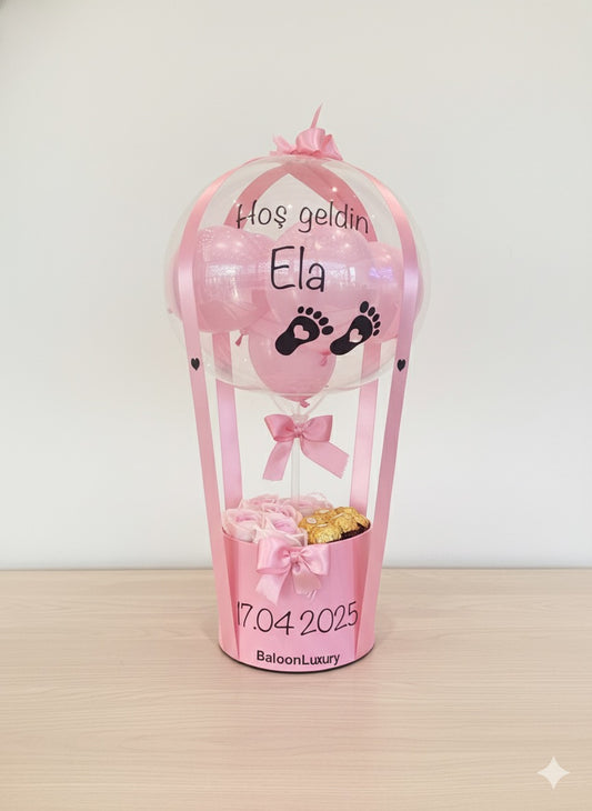 Pembe Hediye Balon Kutusu