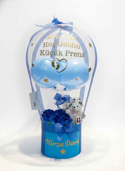 Erkek Bebek  Peluşlu Hediye Balon kutusu