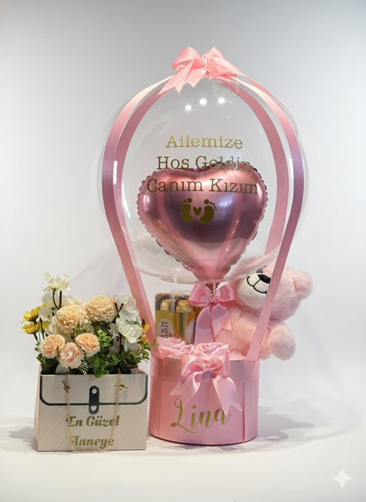 Kalpli Peluşlu Anne Bebek Hediye seti