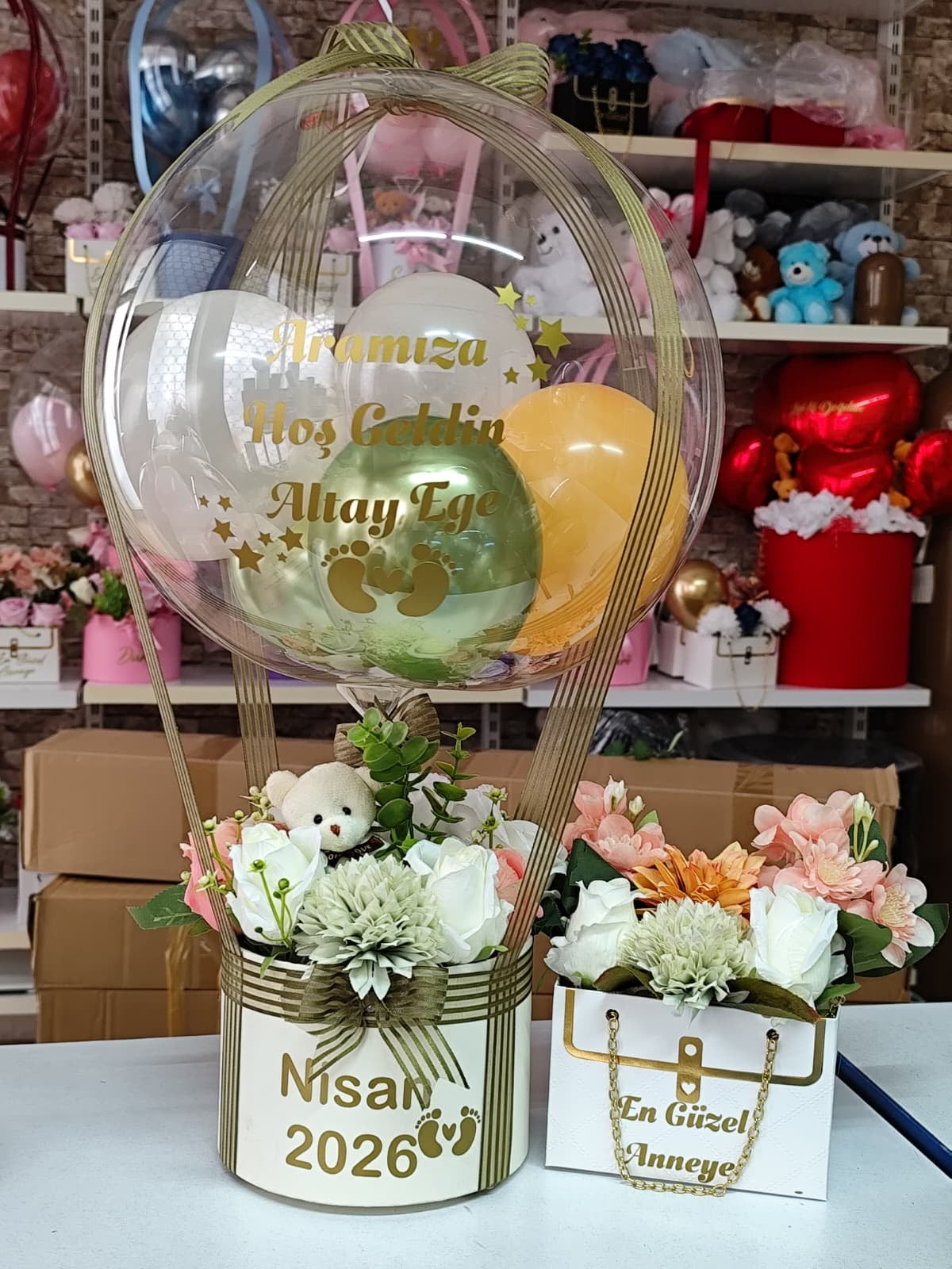 Hoş Geldin  Premium Balon Aranjmanı