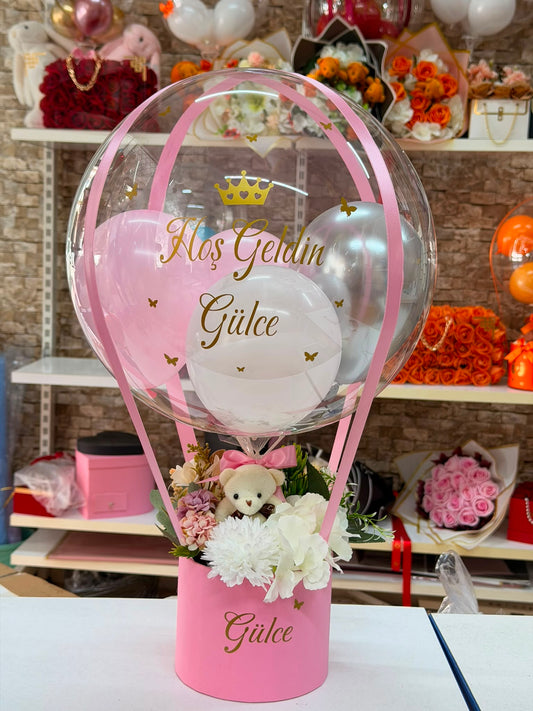 Hayal Bebek Kız Bebek hediye Balon Kutusu