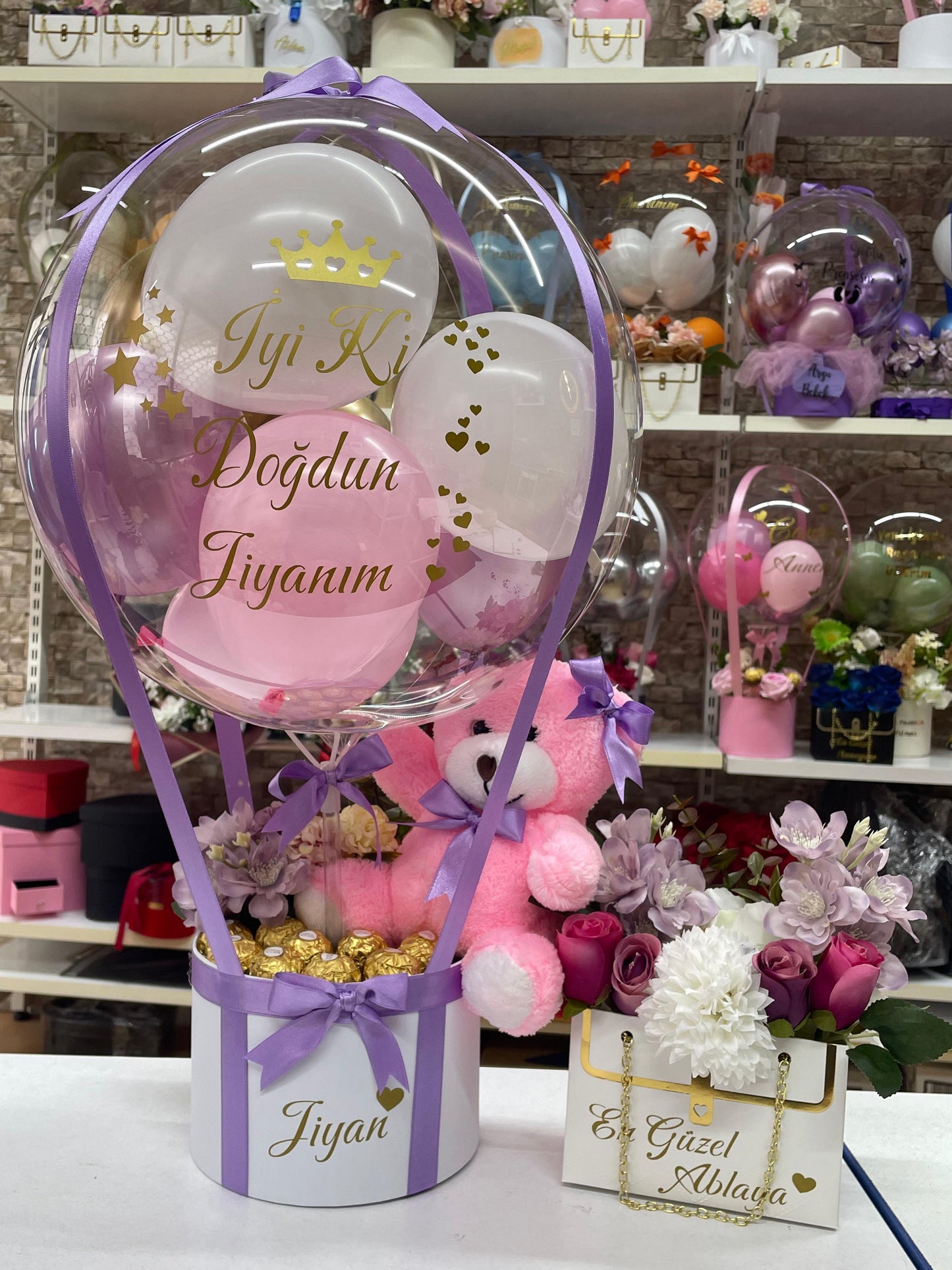 Prenses Konsept Kişiye Özel Balon Kutusu