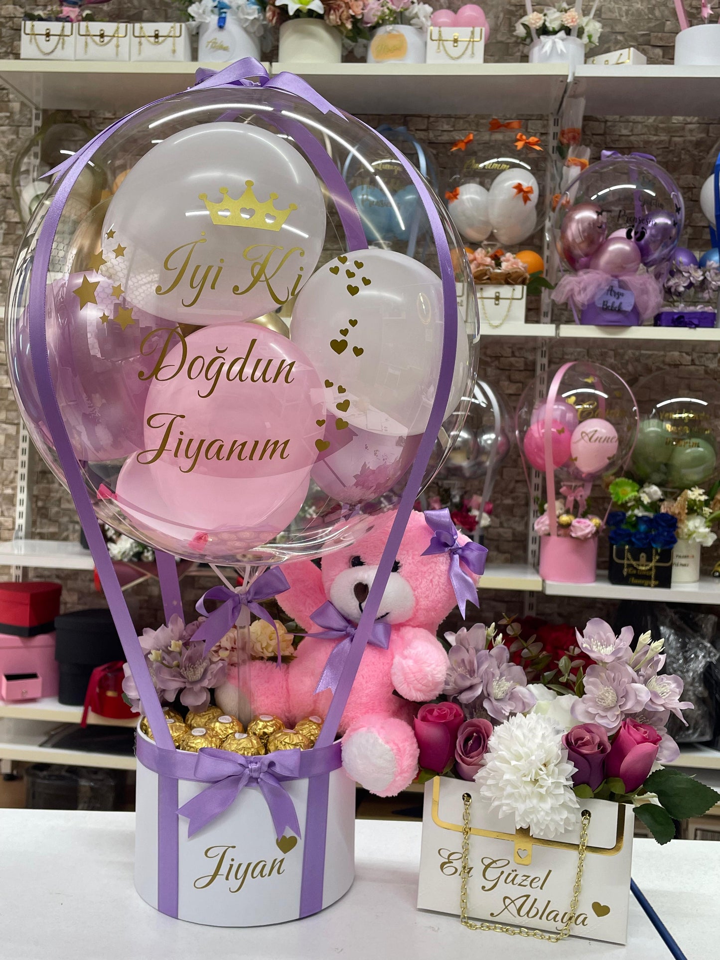 Prenses Konsept Kişiye Özel Balon Kutusu