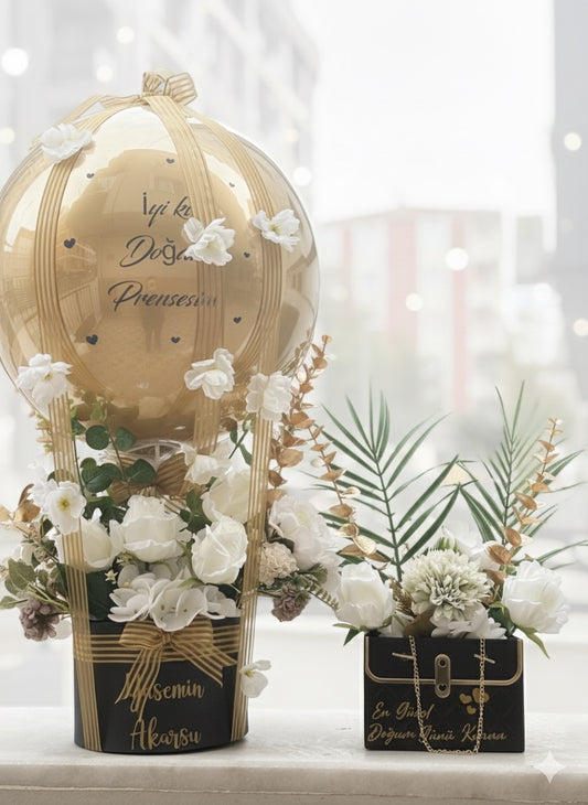 Doğum Günü & Yıl Dönümü Premium Hediye Balon Kutusu – Kişiye Özel