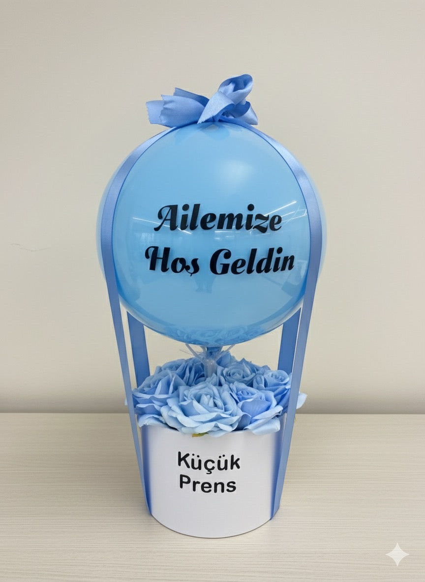 Erkek Bebek Hediye Balon Kutusu